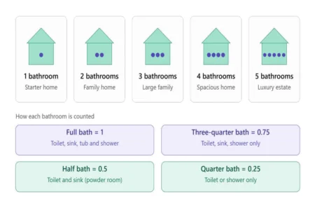 1-5 Bathroom Houses