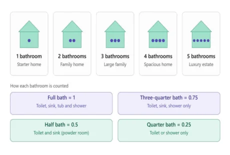 1-5 Bathroom Houses