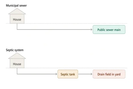 is my house septic or sewer
